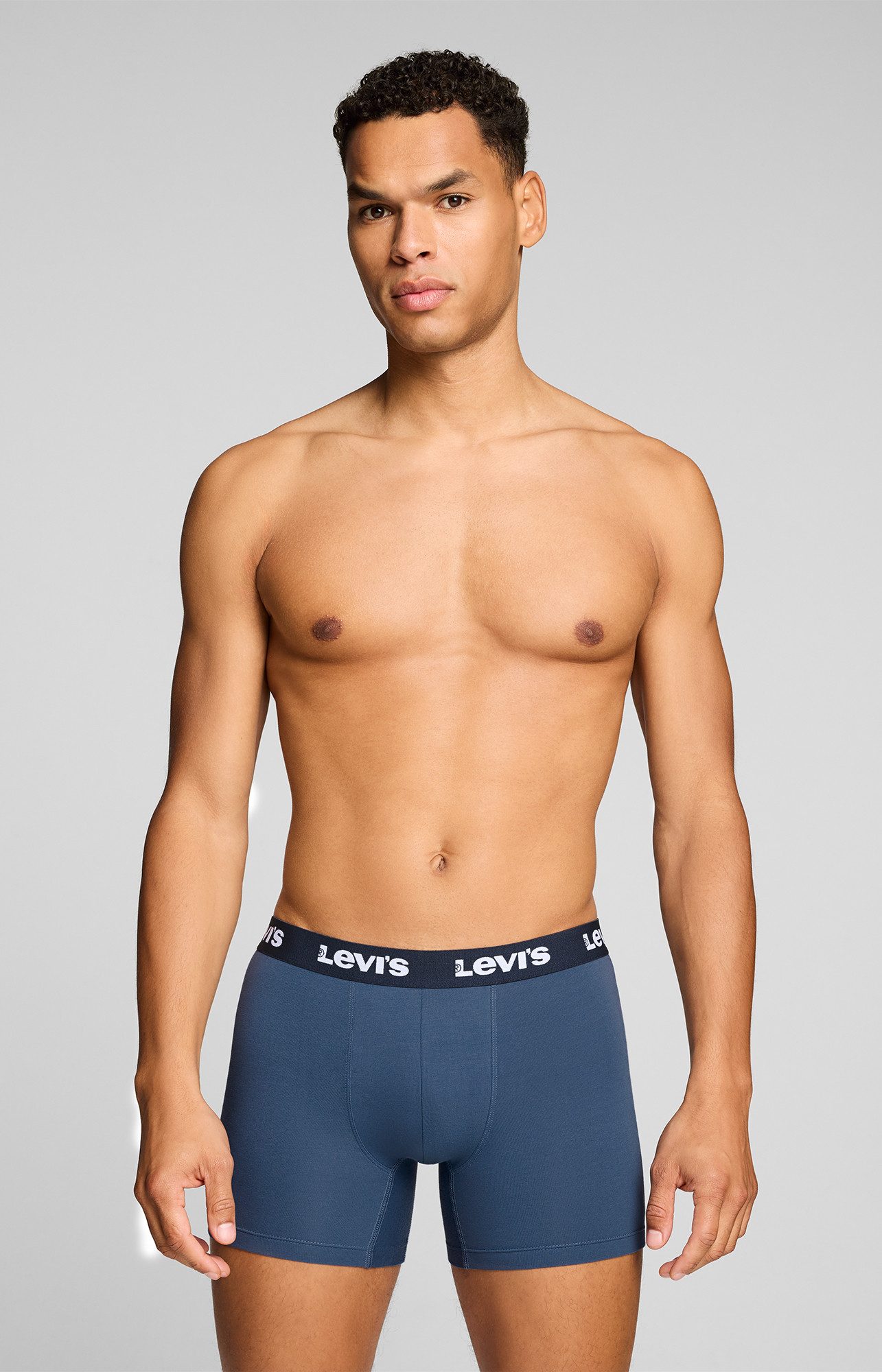 Levi's® Boxershorts LEVIS MEN REPEAT LOGO BOXER BRIEF 2P (2er Pack) ohne Eingriff, Logobund, elastisch
