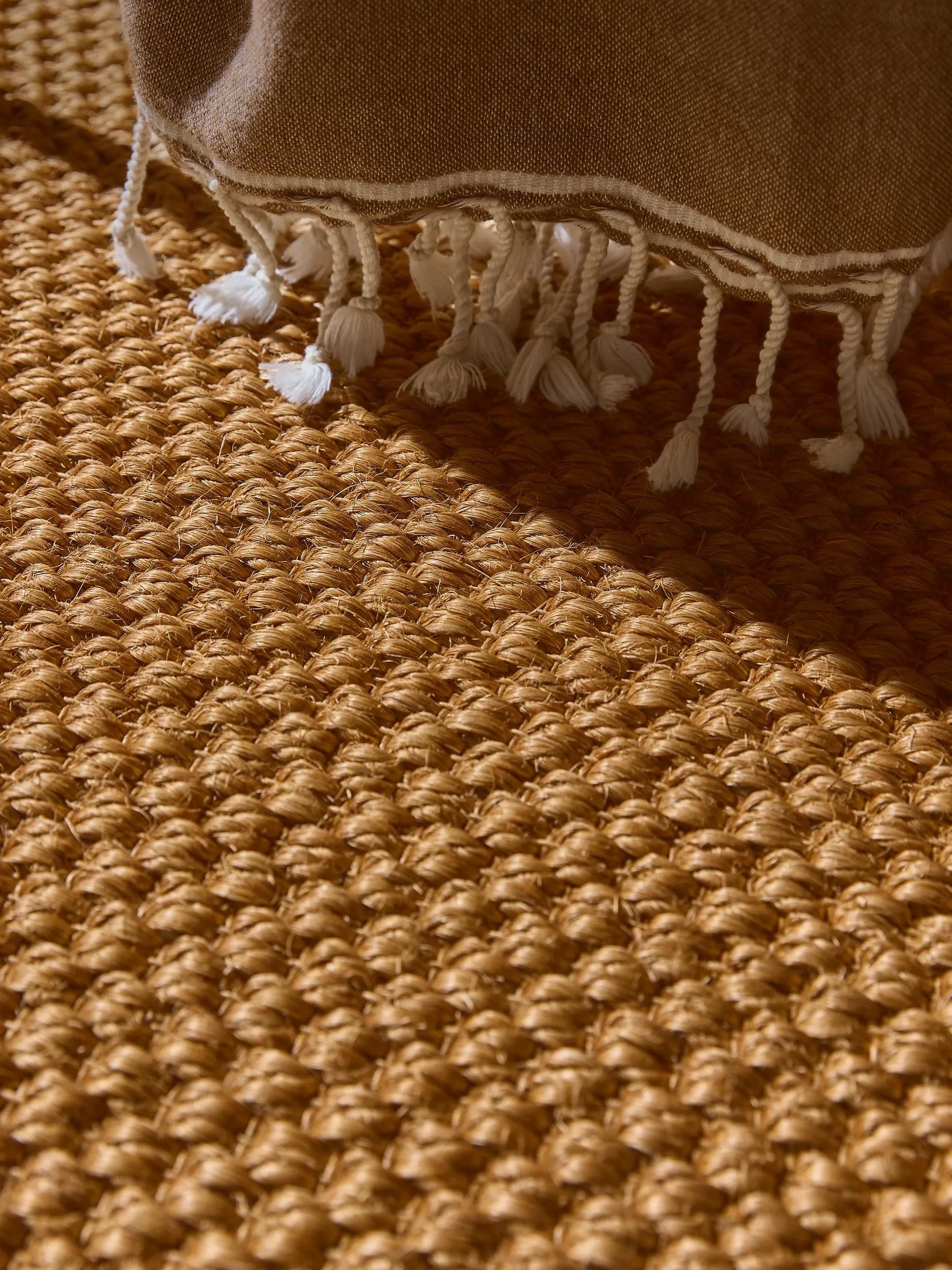 benuta Sisalteppich Greta, quadratisch, Höhe: 5 mm, 100% Sisal Naturfaser, Teppich Wohnzimmer, Esszimmer, Schlafzimmer