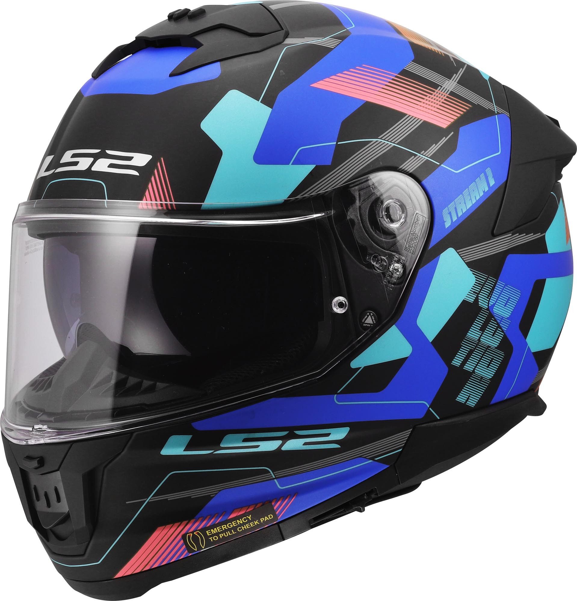 LS2 Motorradhelm FF808 Stream II Mika Helm, Reflektierende
