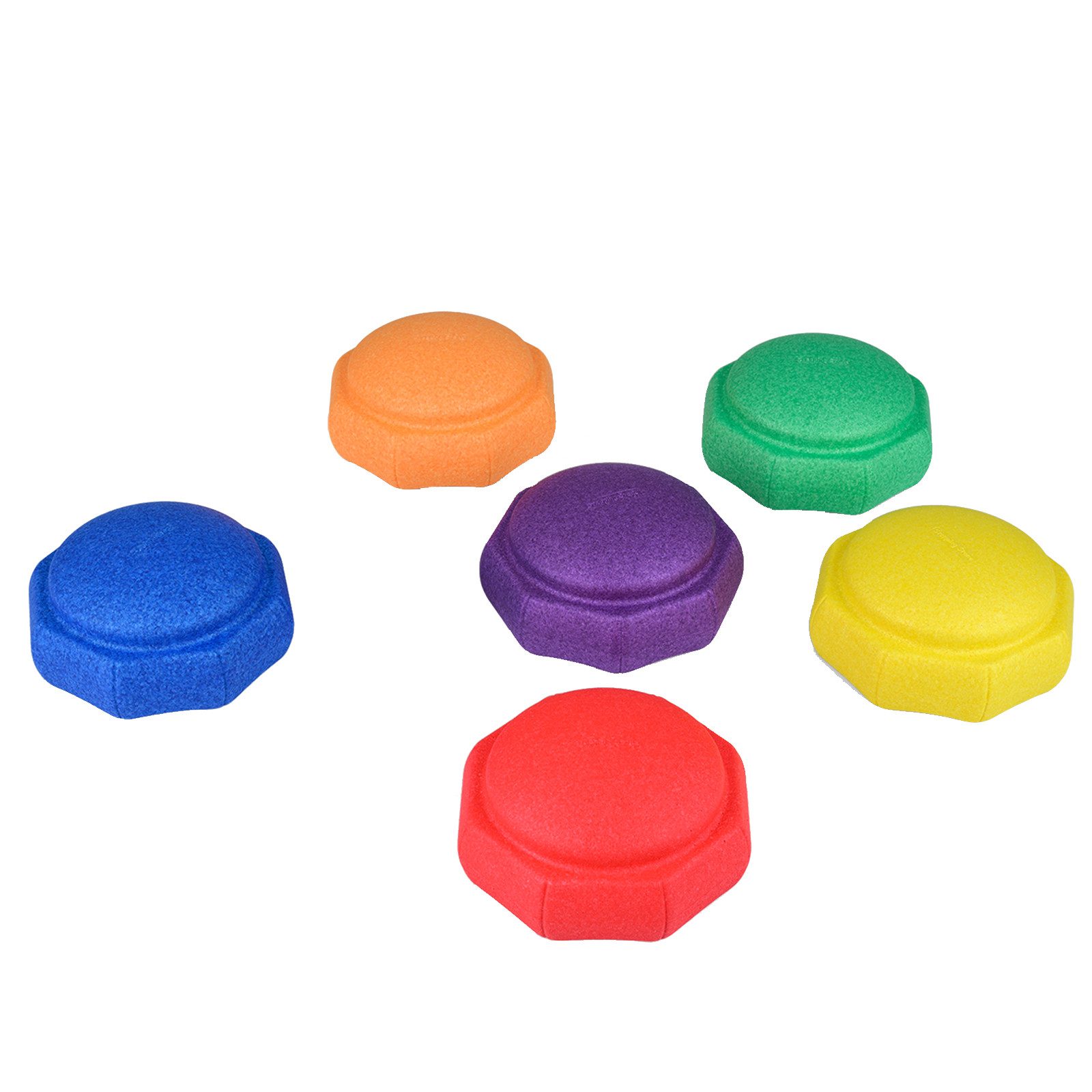 COSTWAY Stapelspielzeug, Balanciersteine, 6er Set rutschfeste Stapelsteine