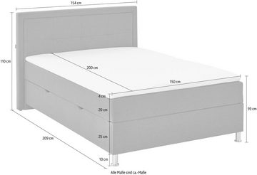 INOSIGN Boxbett Fergus, mit Bettkasten, inkl. Topper