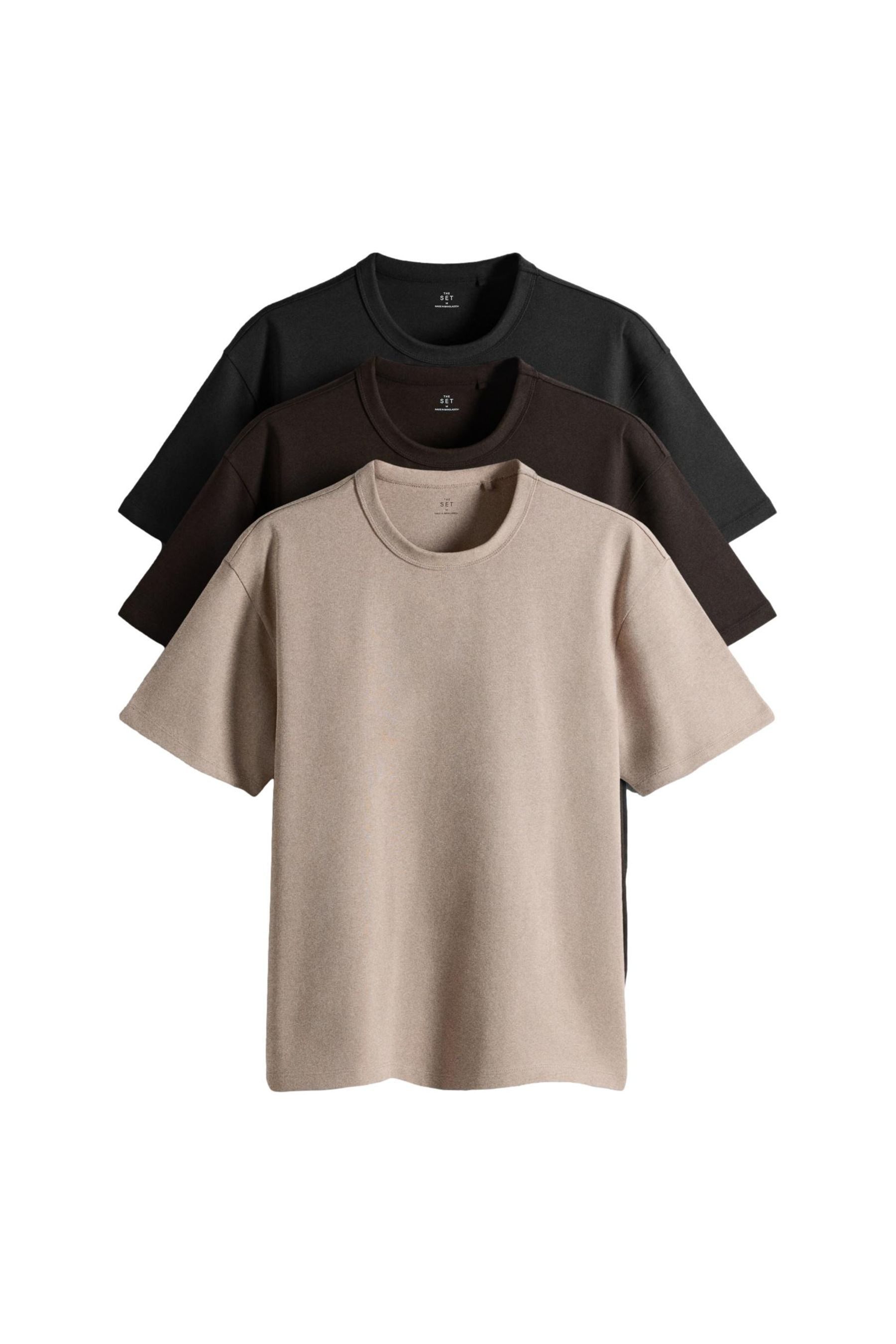 The Set T-Shirt Schwere Jersey-T-Shirts, 4er Pack (3-tlg)