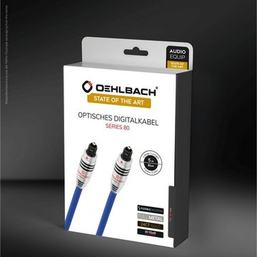 Oehlbach »Series 80 - Optisches High End Digital Opto Audio-Kabel mit Toslink Stecker, Premium-Klasse - 0,5m - blau« Optisches-Kabel, (50 cm)