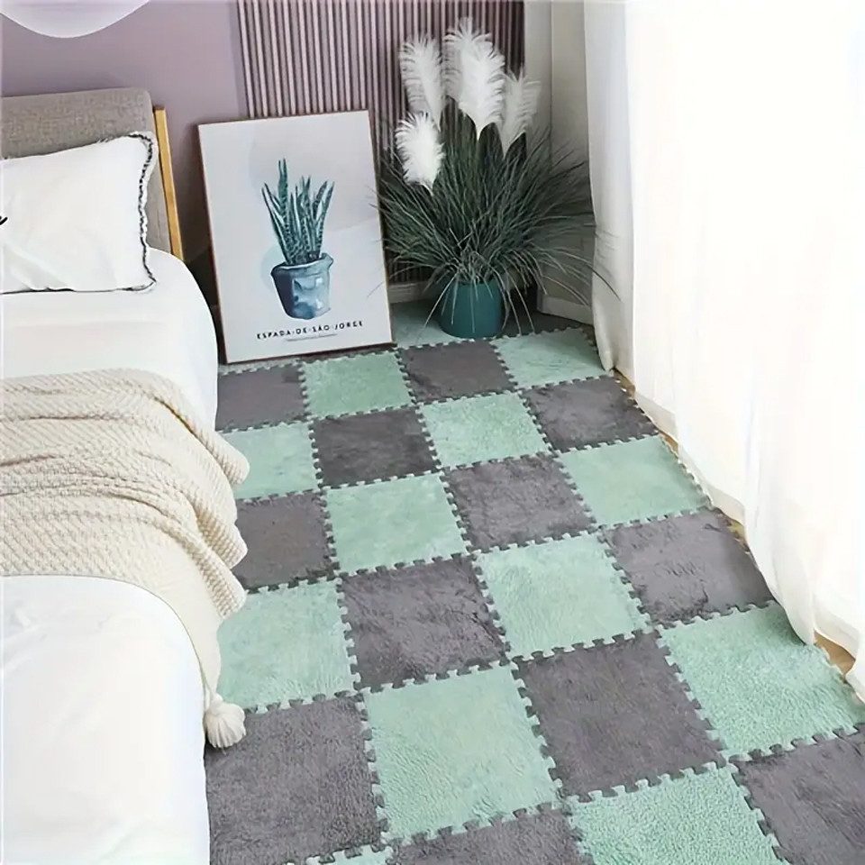Agger Puzzlematte 12 Teile krabbeldecke Baby Kinder Puzzlematte Matte Spielmatte-30x30cm, (12-tlg), Flauschige Wohnzimmer Schlafzimmer Teppichfliesen