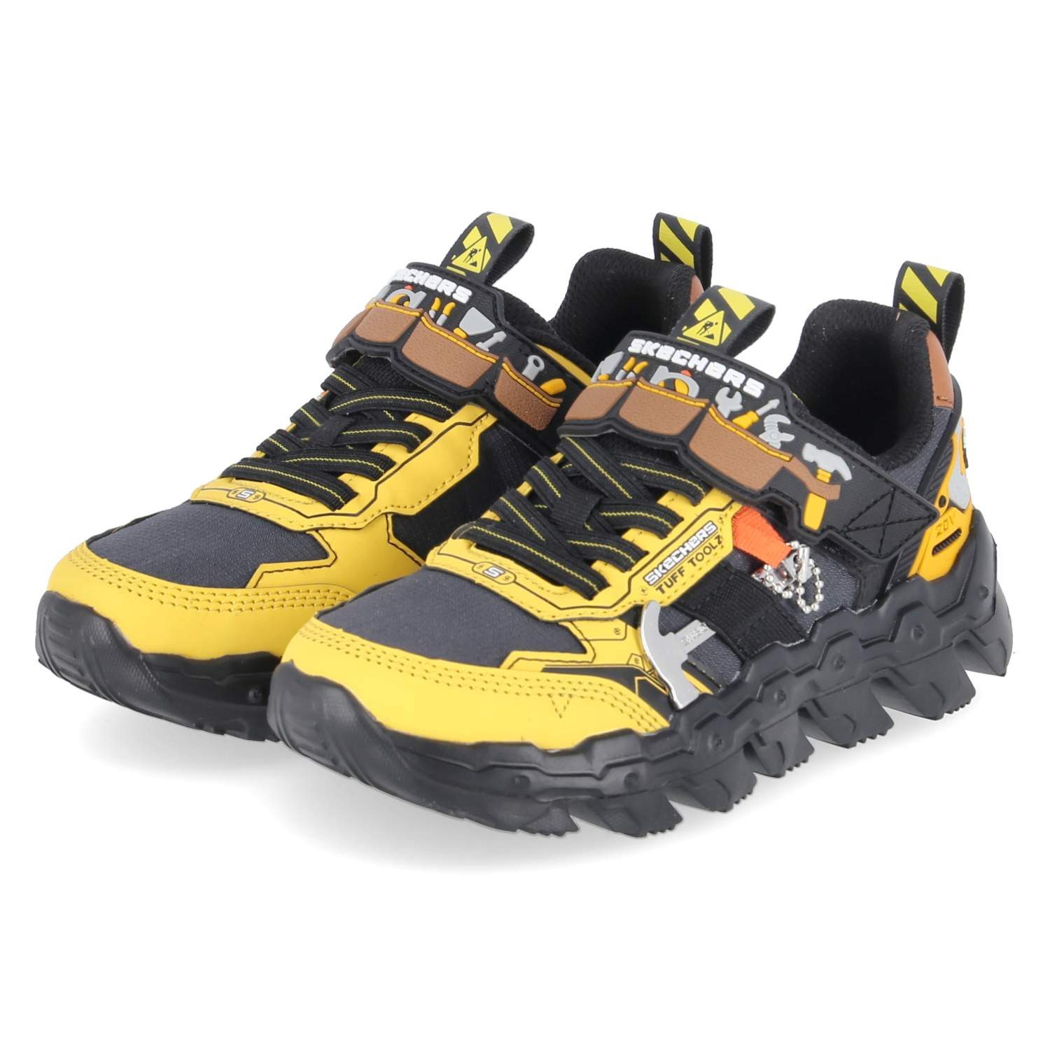 Skechers Skechers 402130L YLBK Jungen Textil & Synthetik schwarz-kombi Slipper