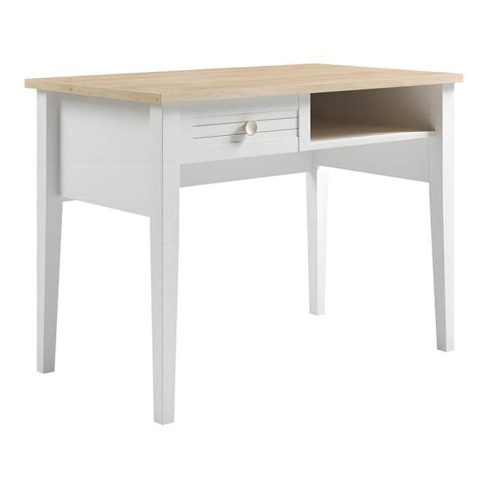 JVmoebel Schreibtisch Moderner Holzschreibtisch in Weiß mit minimalistischer Formgebung (1-St., 1 Tisch), Made in Europe