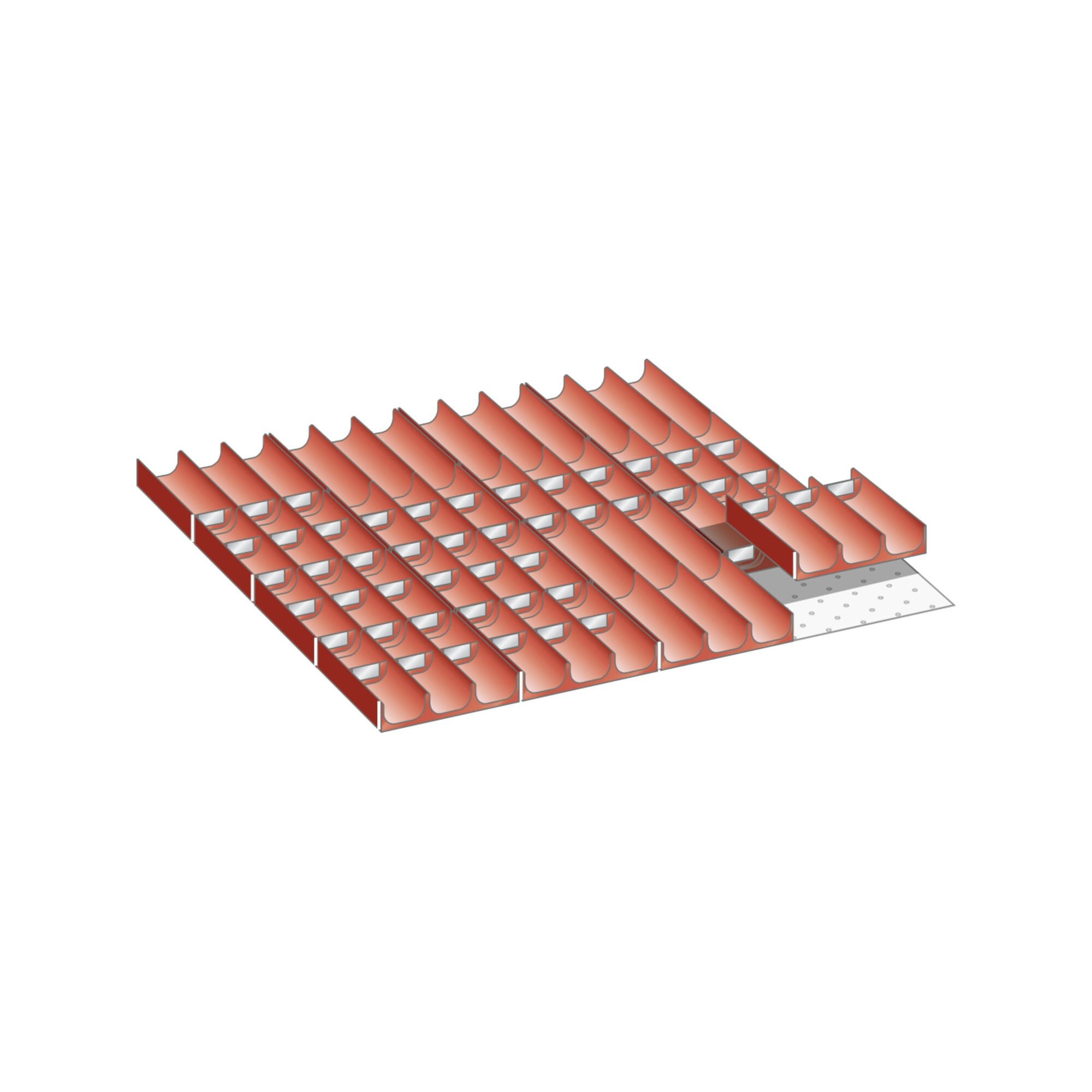 LISTA Werkstattwagen Lista Set Mulden 36x36E (BxTxFH) 612x612x50mm