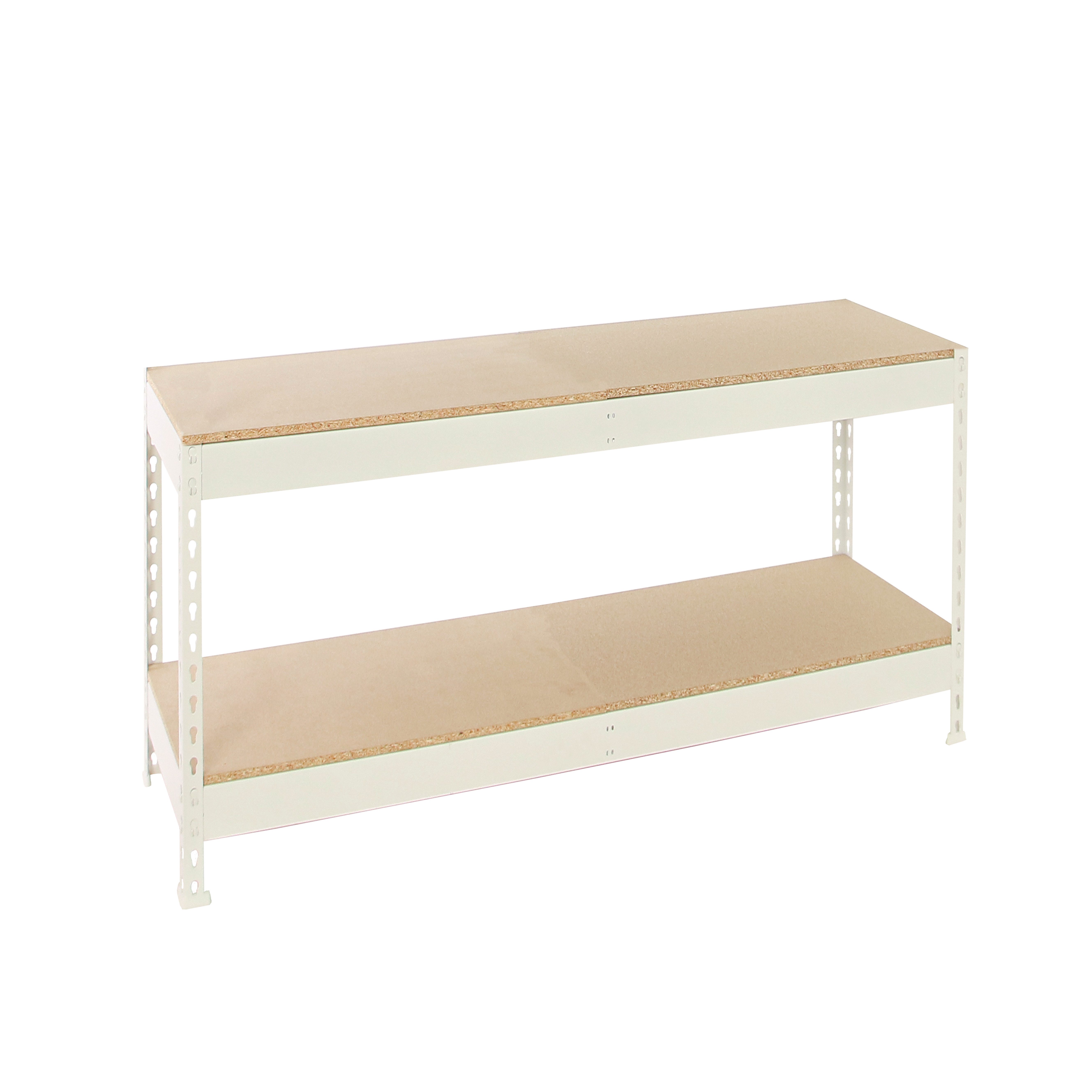 PROREGAL® Schwerlastregal Schwerlastregal MINI WOOD YETI TWO 90x150x45cm Fachlast 400kg Weiß