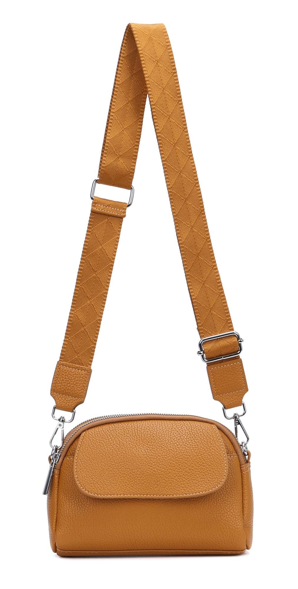 ITALYSHOP24 Schultertasche Damen Tasche Bodybag Umhängetasche Crossover Abe günstig online kaufen