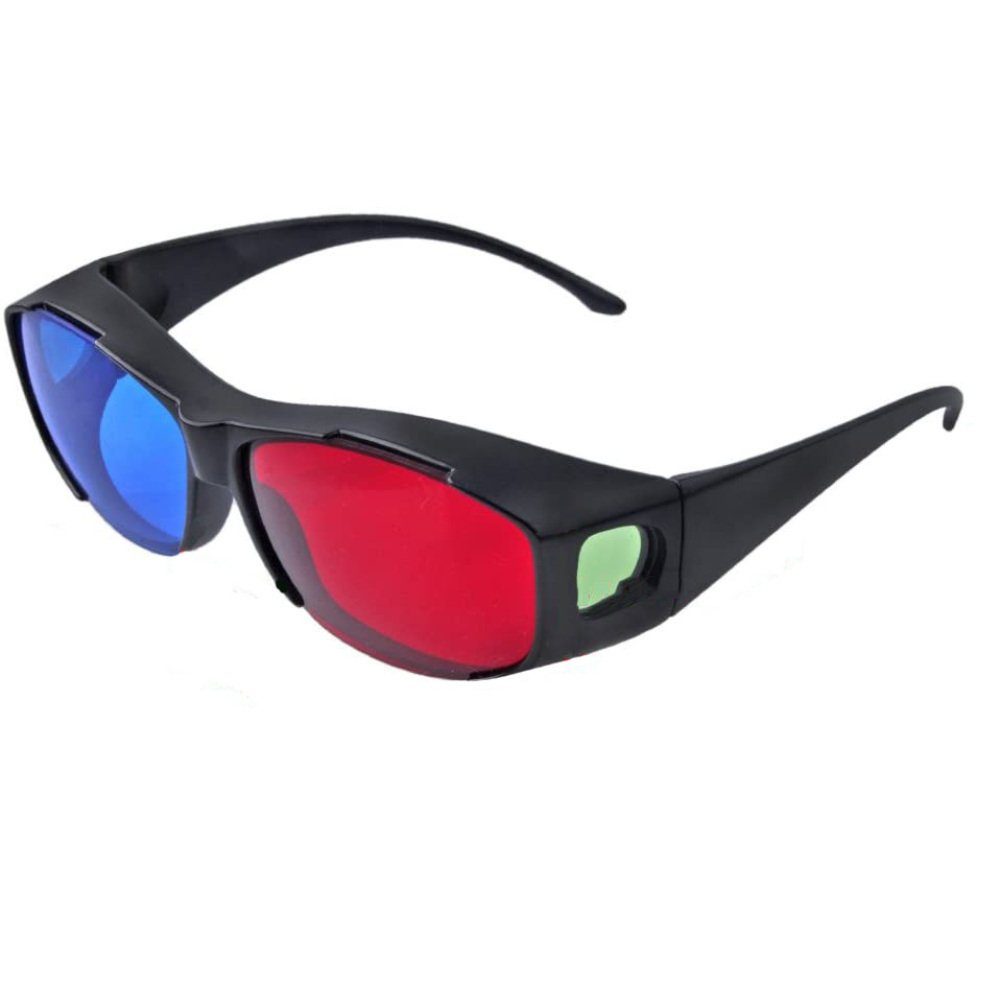 GelldG 3D-Brille PC-Spiele TV für (rot/blau) oder 3D-Anaglyphenbrille