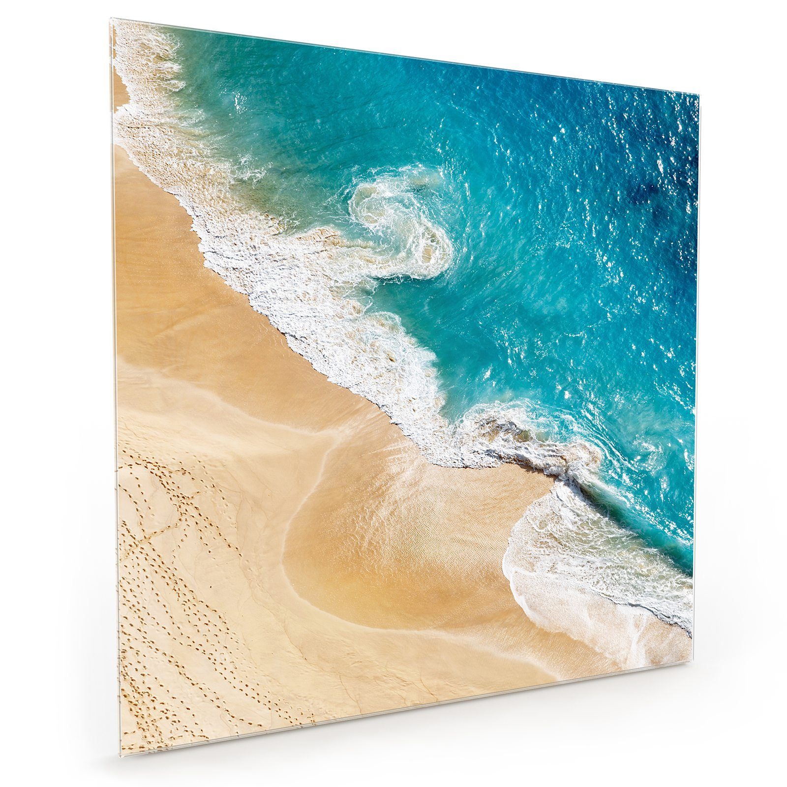 Küchenrückwand Strand Tropischer mit Glas Spritzschutz Primedeco Motiv Küchenrückwand