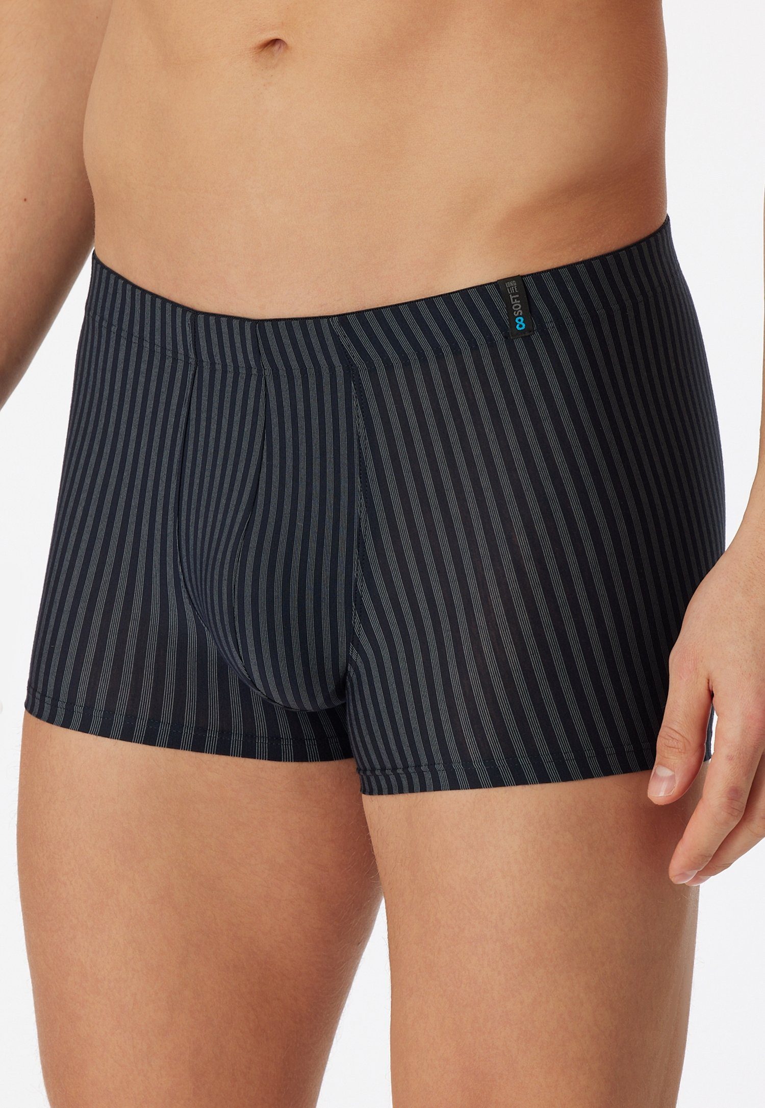 Schiesser Blauschwarz Streifendesign Boxer mit