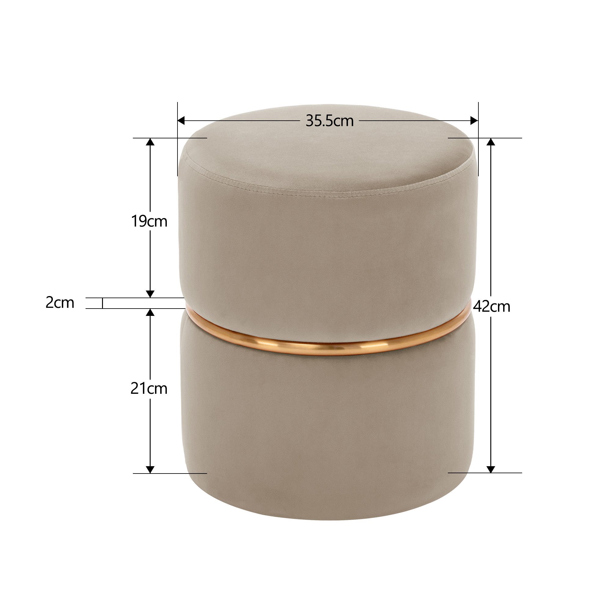 Duhome Hocker (9123), Schminkhocker Samt Gepolsterter günstig online kaufen