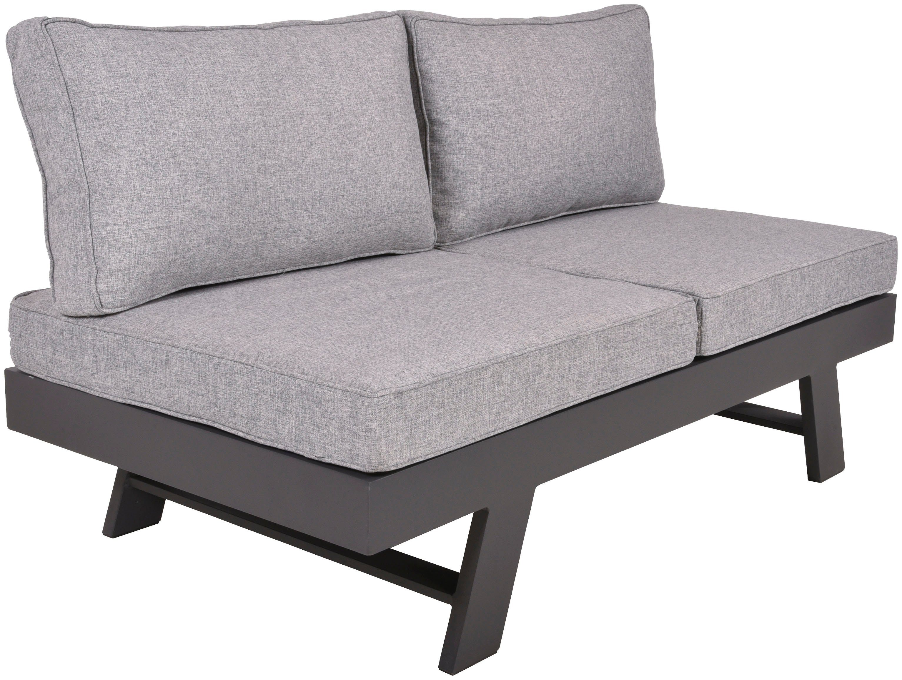 Garden Pleasure Gartenlounge-Set DONNA, (1x Eckbank, 1 Tisch/Hocker), inkl. Auflagen