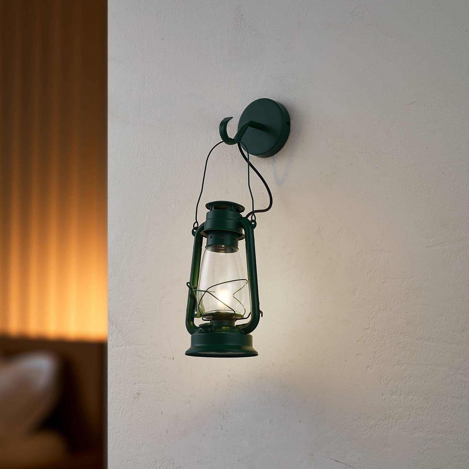 Lindby Wandleuchte Raisa, Metall, Grün IP20, 1 x 10 W LED