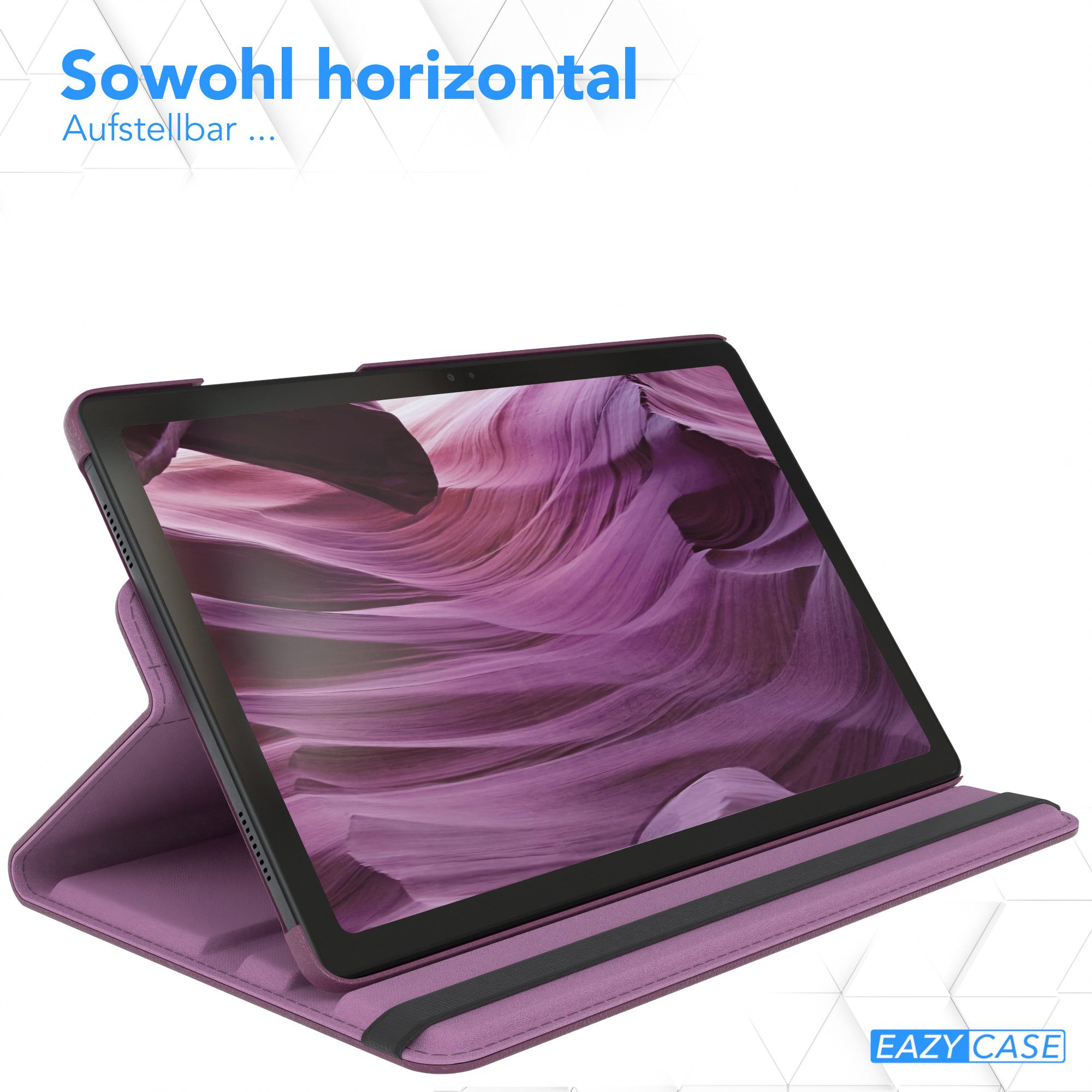 EAZY CASE Tablet-Hülle Rotation Case für Samsung Galaxy Tab A7 10,4 Zoll, Tablet-Hülle Bookstyle Case Fullcover Schutz Tasche Stehfunktion Lila – Bild 4 von 5