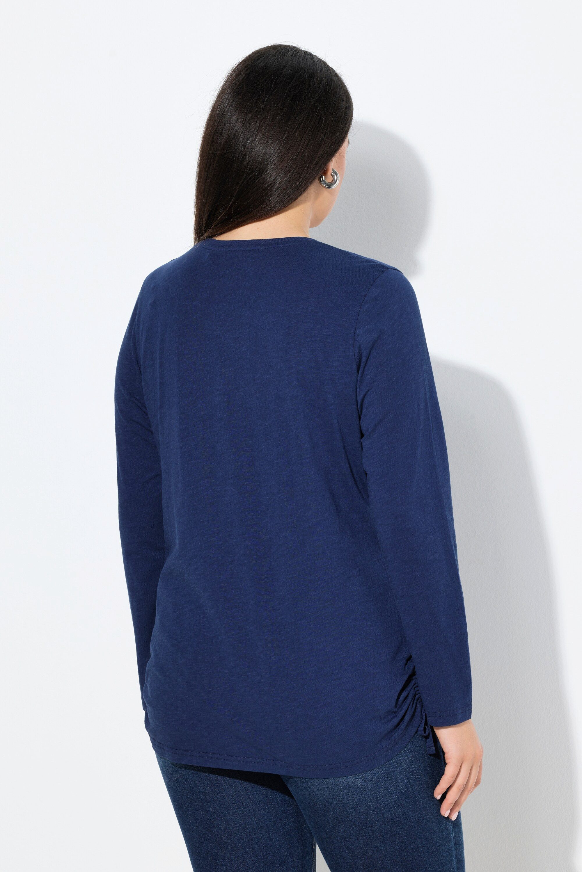 Ulla Popken Longsleeve Shirt Mandala Rundhals Langarm Raffbänder – Bild 3 von 4
