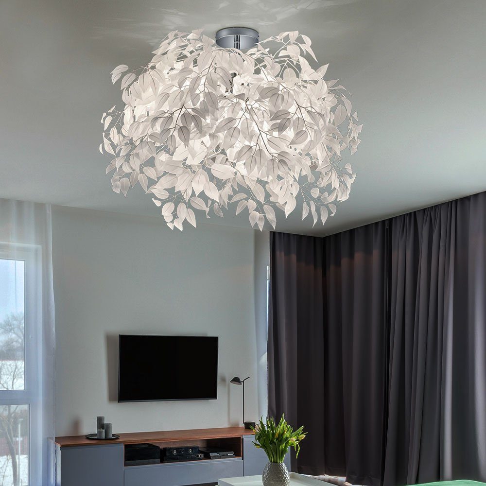 etc-shop Deckenleuchte, Leuchtmittel nicht inklusive, Deckenleuchte Blätter Deckenlampe Beleuchtung Wohnzimmer im