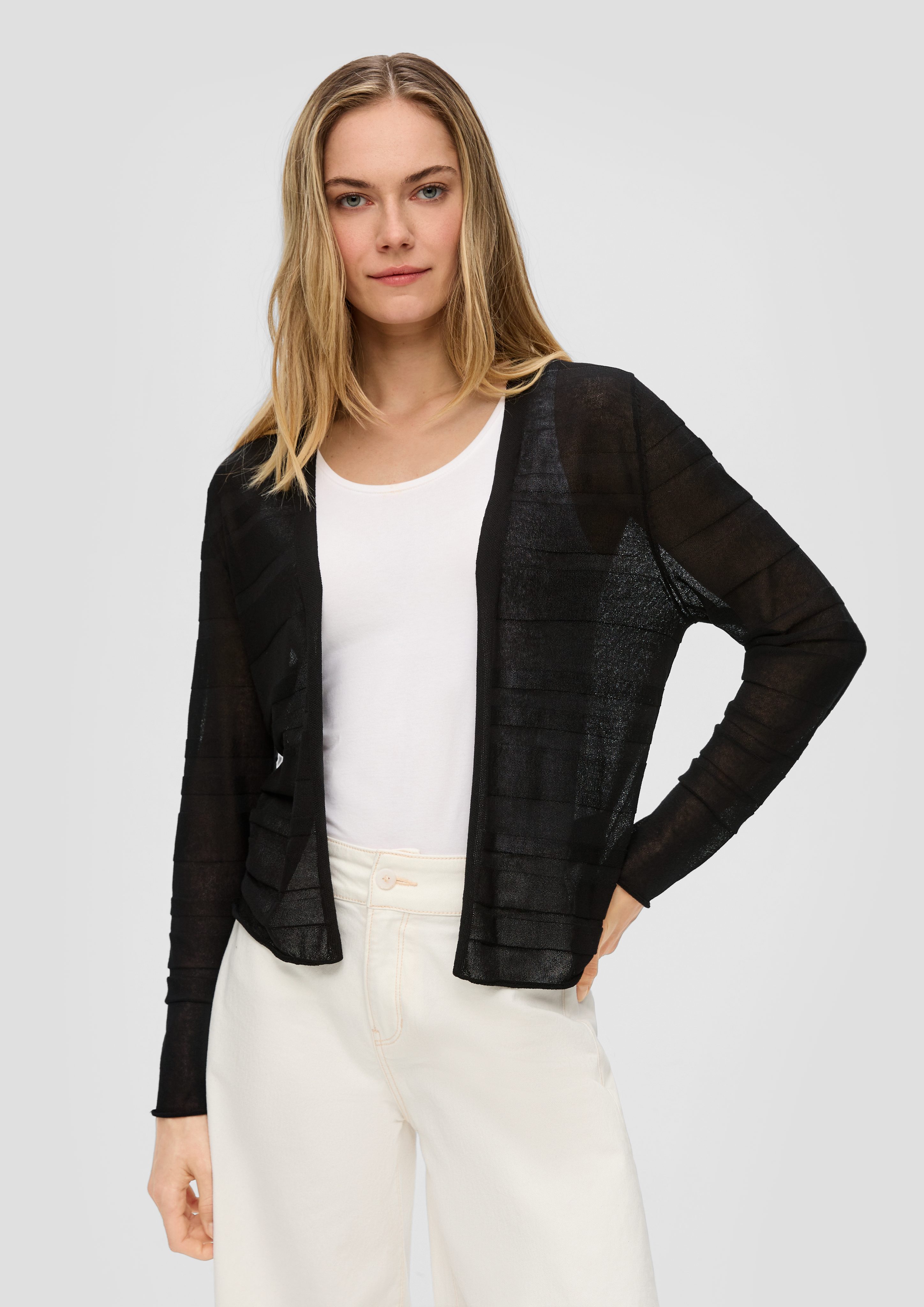 s.Oliver Strickjacke Cardigan mit Musterstruktur