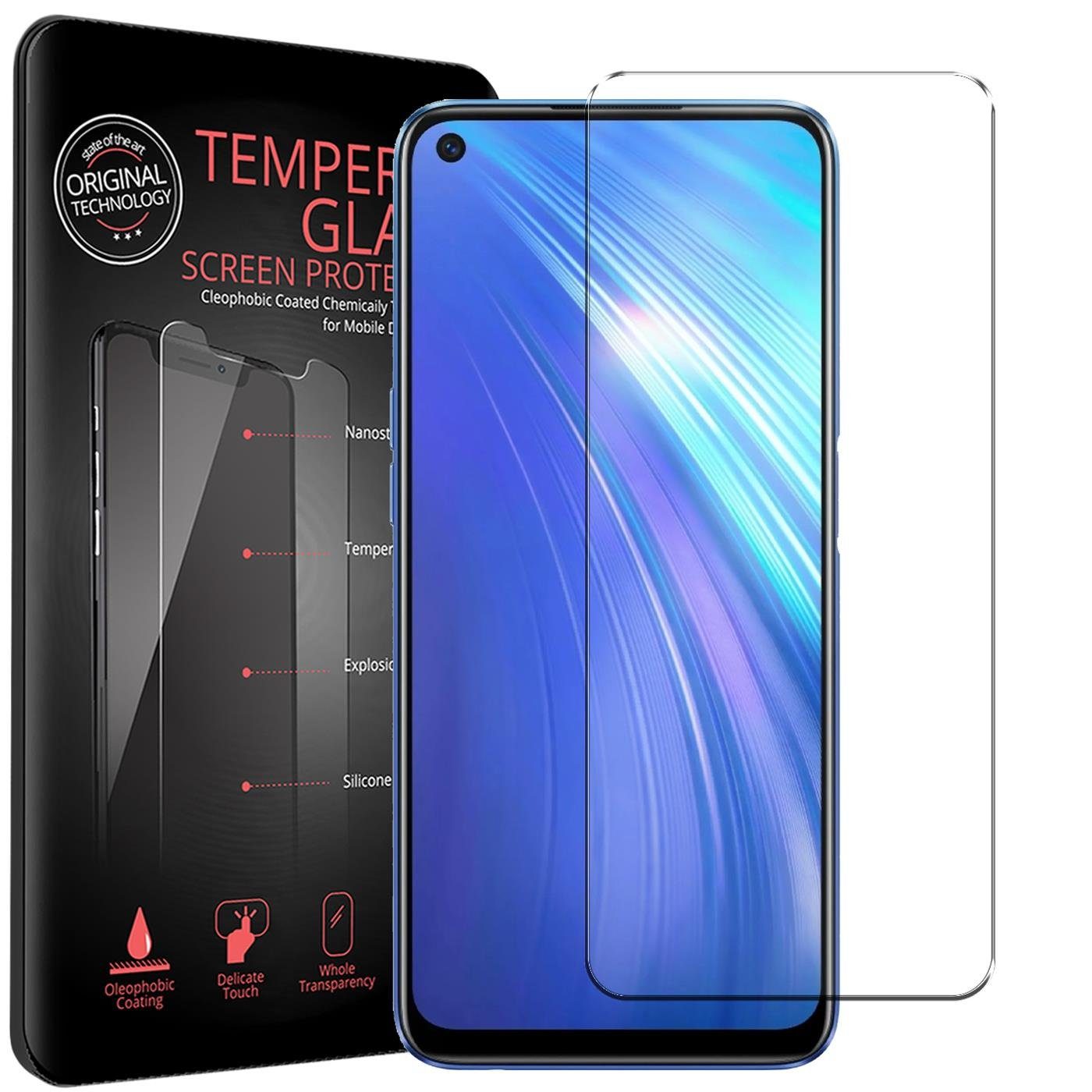CoolGadget Schutzfolie Panzerfolie für Realme 6 / 6S, (9H Härtegrad, 2x Schutzglas, 1xReinigungset), Displayfolie Panzer Schutzfolie 2 Stück für Realme 6 / 6S Glas Folie