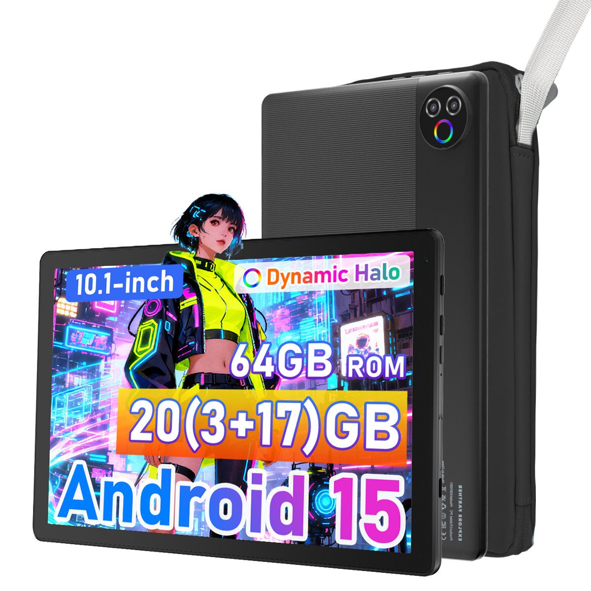 BUFO 10 Zoll 5-Core Android 15, 1280x800 IPS HD, 64GB, 5G WiFi Tablet (10", 64 GB, Andorid, 2,4G/5G WiFi, Tablet mit Blaulichtfilter, Kindersicherung, Widevine L1)