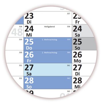 LYSCO Wandkalender XXL Wandplaner DIN B1 2024 / 2025 oder im 2-Jahres-Set, nass abwischbar Format 100 x 70cm Jahresplaner gerollt