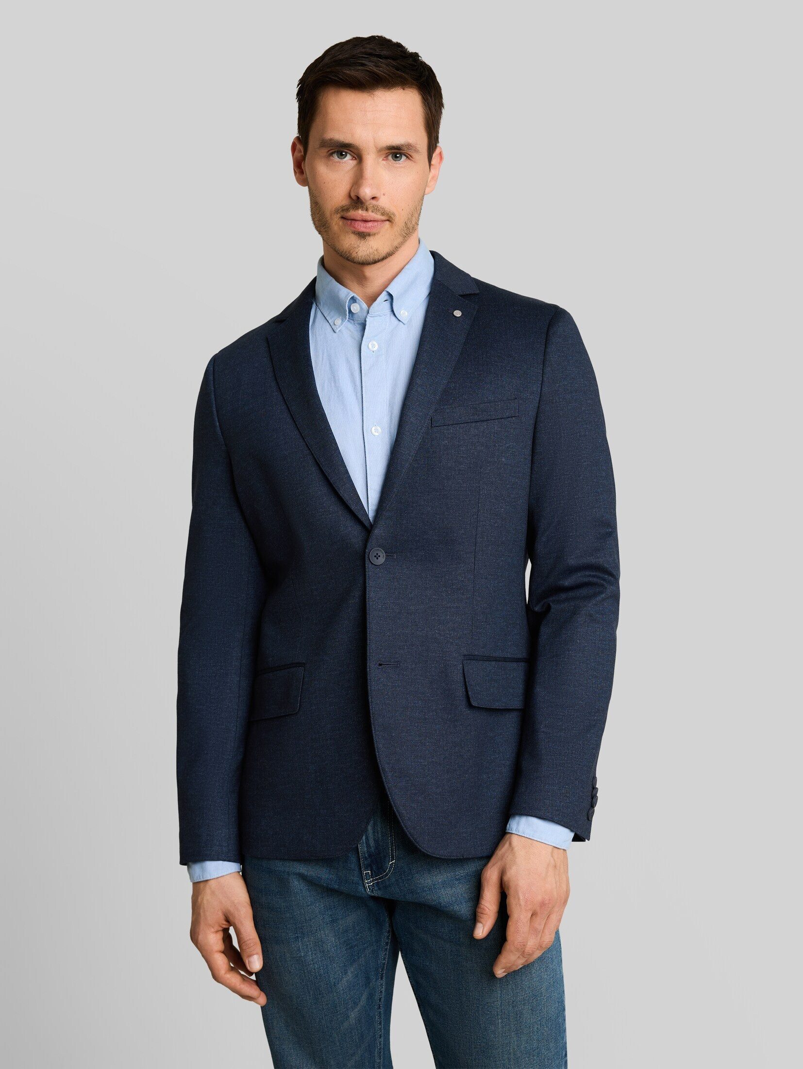 TOM TAILOR Sakko Blazer Regular Fit Sakko mit Taschen