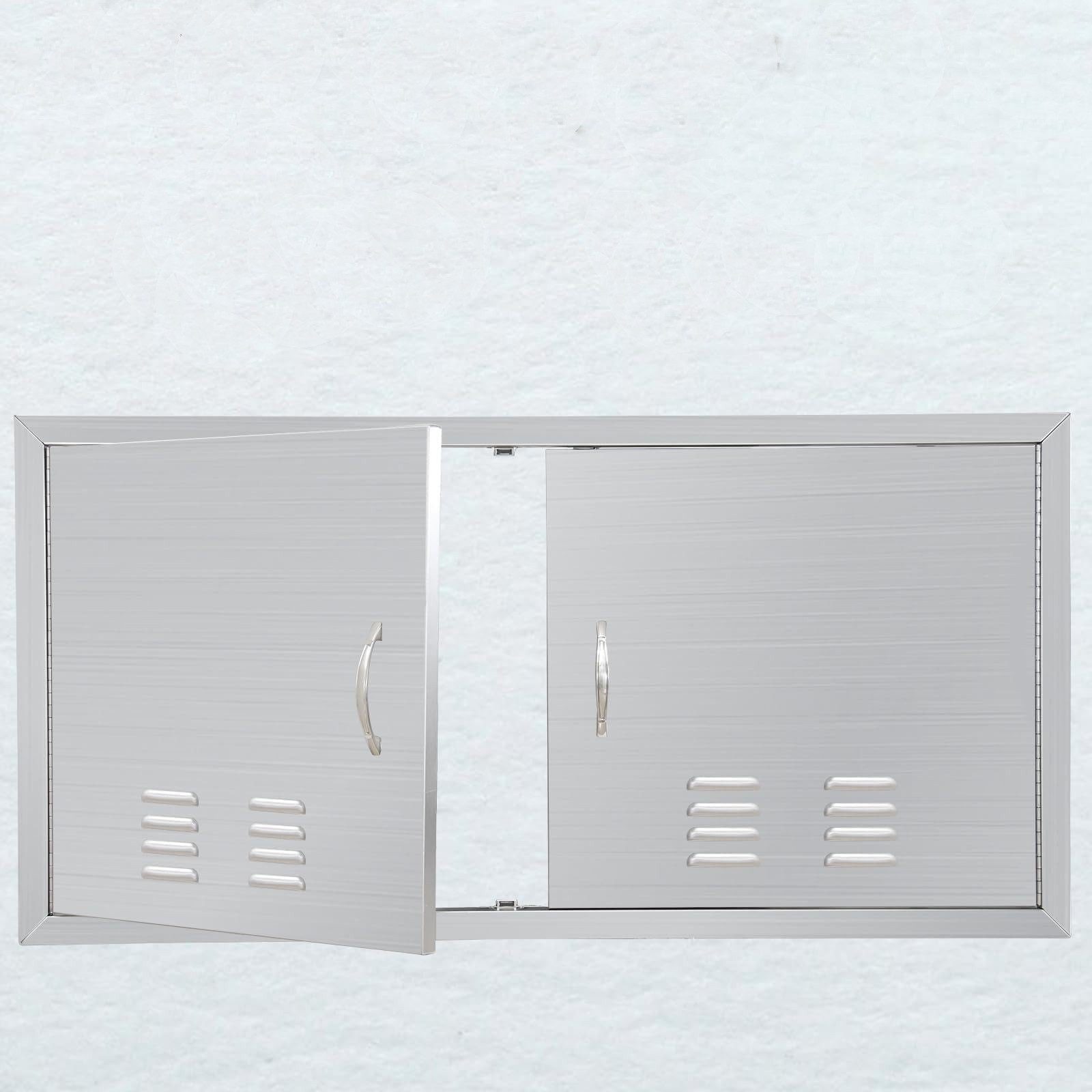 GarveeMore Schranktür 76,2 cm breit Edelstahl Outdoor Küche Türschrank