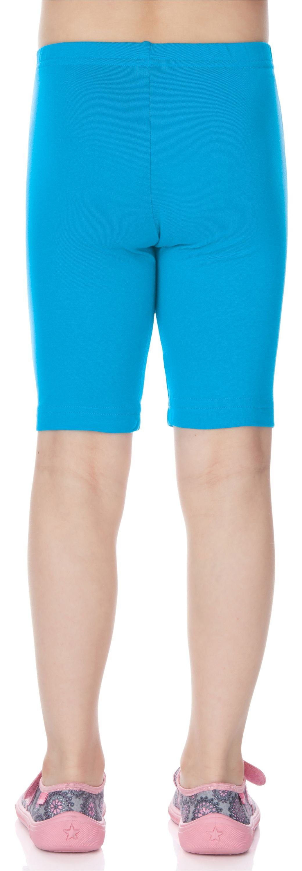 Leggings Style Kurze (1-tlg) Merry aus MS10-132 elastischer Mädchen Leggings Bund Viskose Blau