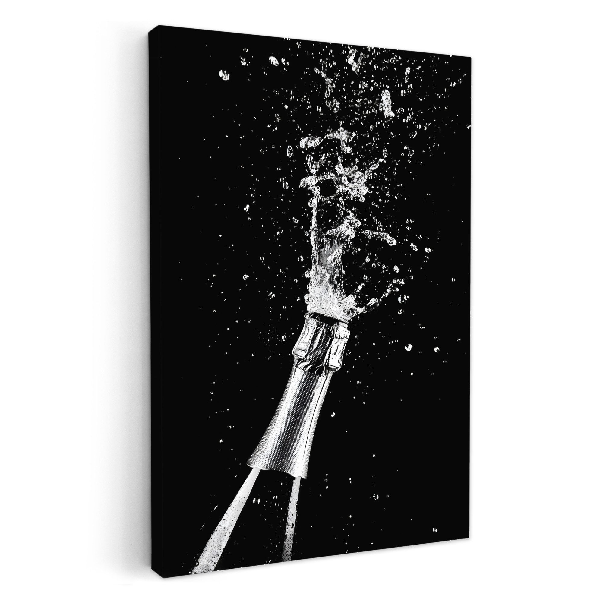 OneMillionCanvasses® Leinwandbild Champagner - Schwarz - günstig online kaufen