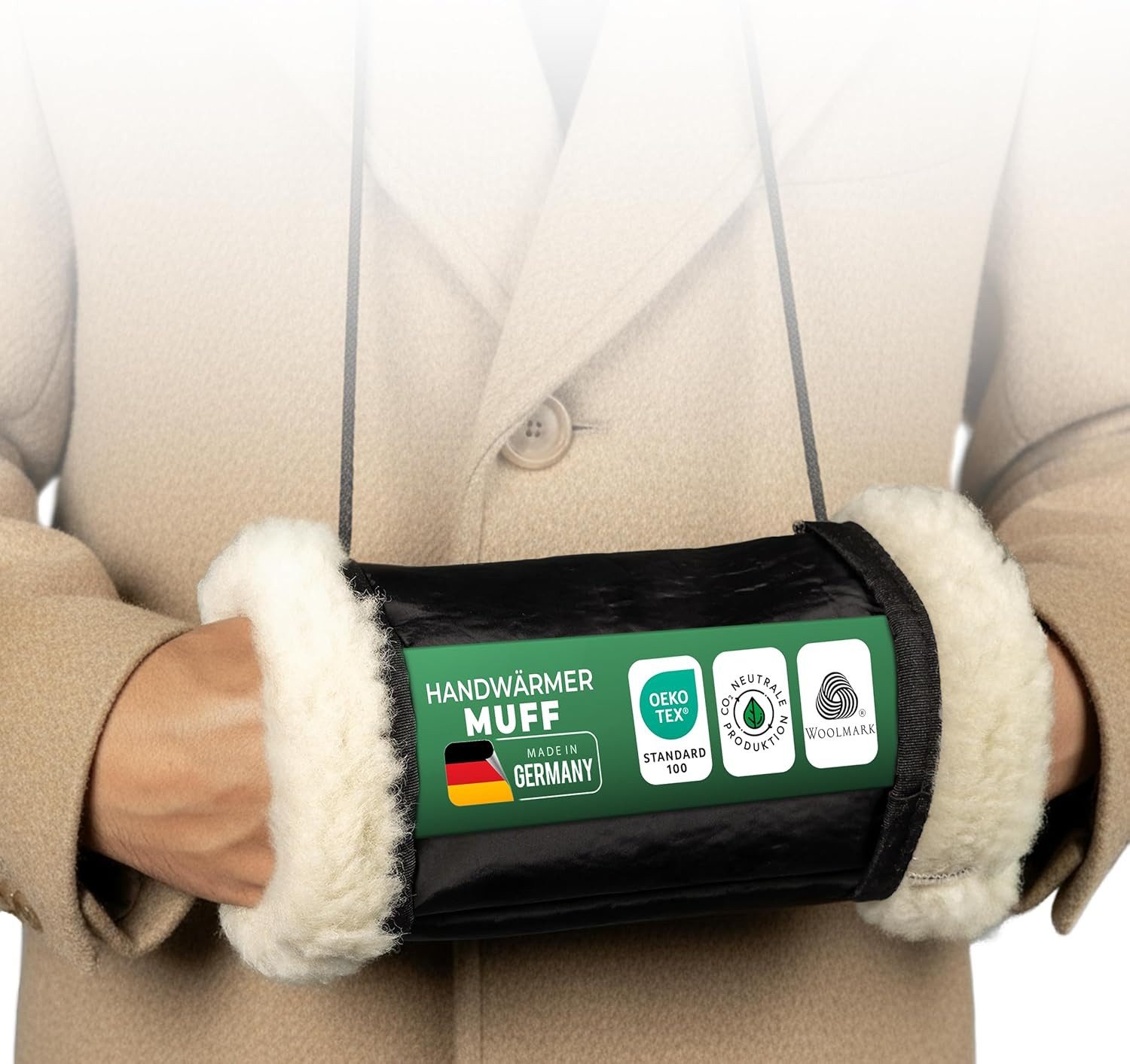 Novaliv Haltungskissen Novaliv Handmuff 1er Set – Handwärmer ohne Strom aus 100% Schurwolle, 1-tlg., Novaliv Handmuff 1er Set - Handwärmer ohne Strom aus 100% Schurwolle
