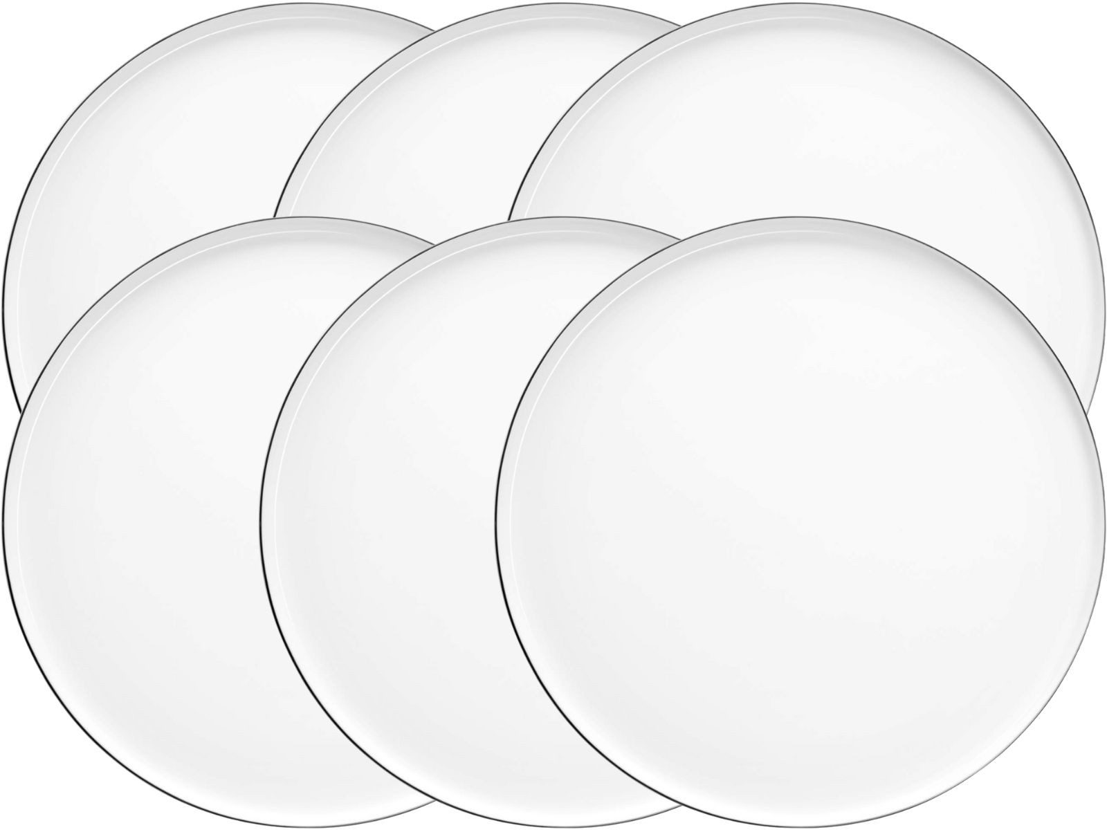 ASA SELECTION Teller-Set Selection à table ligne noire oco Speiseteller 27cm Set6 (6-tlg), Fine China