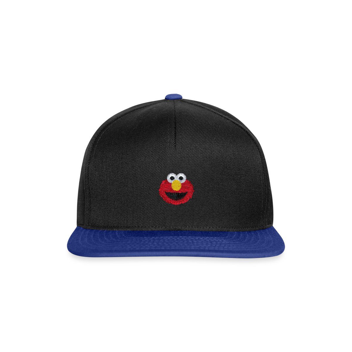 Spreadshirt Snapback Cap Sesamstraße Elmo Gesicht Stick Snapback Cap (1-St)