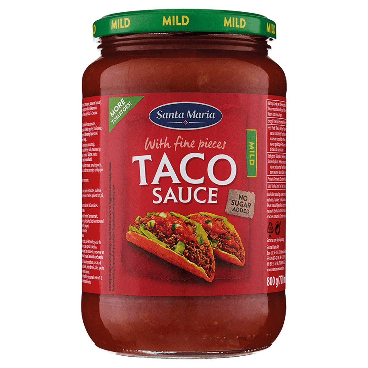 Santa Maria Saucen, Santa Maria Taco Sauce mild Party tomatig fein ideal fuer Partys 800g
