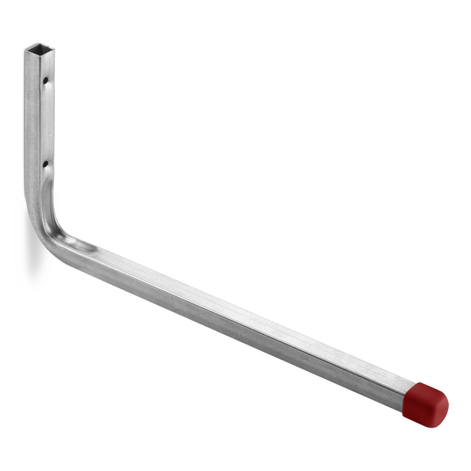 SO-TECH® Wandhaken Garagen-Haken Allzweckhaken Gerätehalter, 165 x 350 mm, (1-St), Metall verzinkt, belastbar bis 25 kg, mit roter Kappe