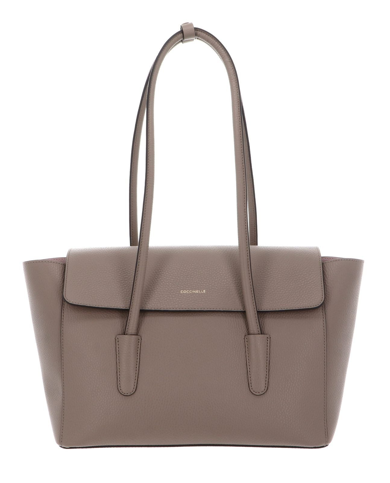 COCCINELLE Shopper Grained Leather Handbag (Set, 2-tlg), aus echtem Rindsleder