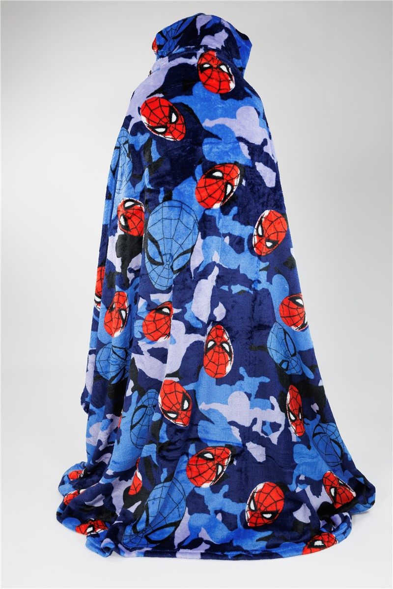 Wohndecke Spider-Man Flanell Decke XL - Warme Kuscheldecke mit Kapuze, MARVEL, 120x150 cm
