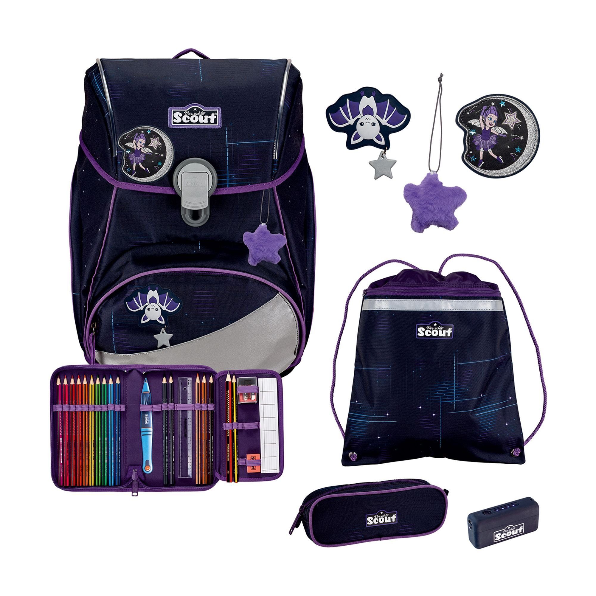 Scout Schulranzen Alpha Safety Light (5-tlg), Polyester
