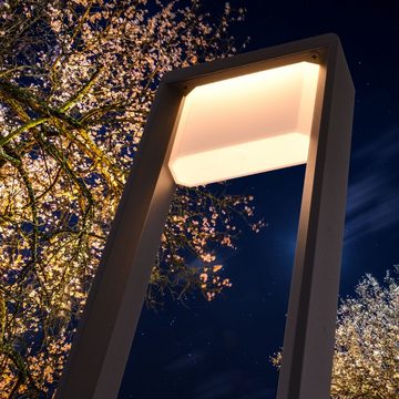 Maxkomfort Außen-Stehlampe MADERA, LED fest integriert, Warmweiß, 3000K, Außenlampe, Außenleuchte, LED, Standlampe, Gartenleuchte, Wegeleuchte, Pollerleuchte, Standleuchte, Pfostenleuchte, IP54