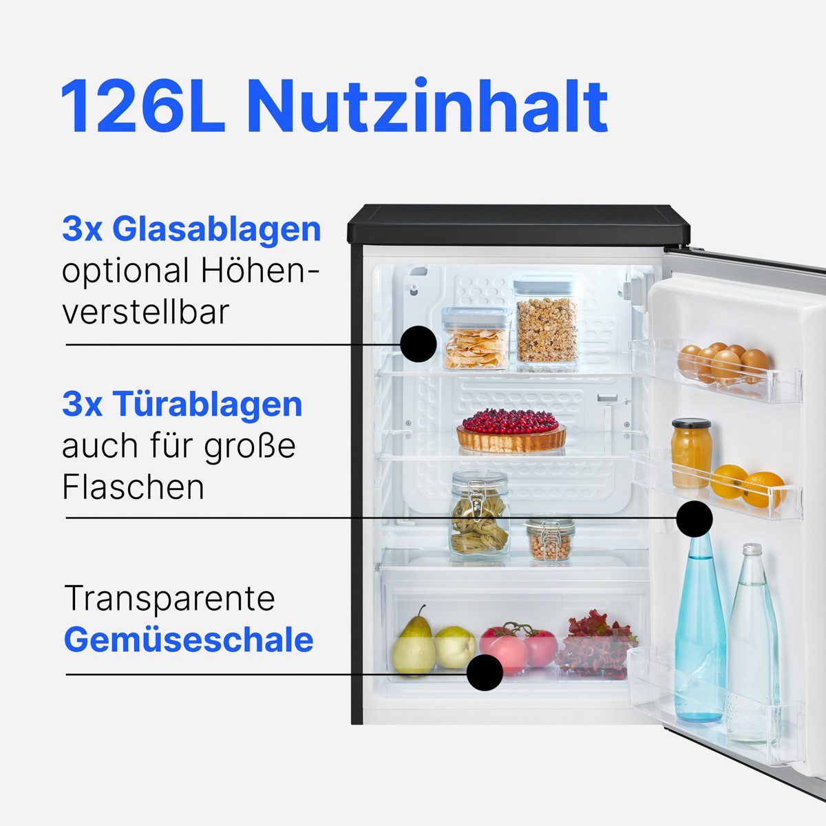 BOMANN Vollraumkühlschrank VS 7258, 85 cm hoch, 55 cm breit, Kühlschrank ohne Gefrierfach, Energieklasse C – Bild 4 von 5