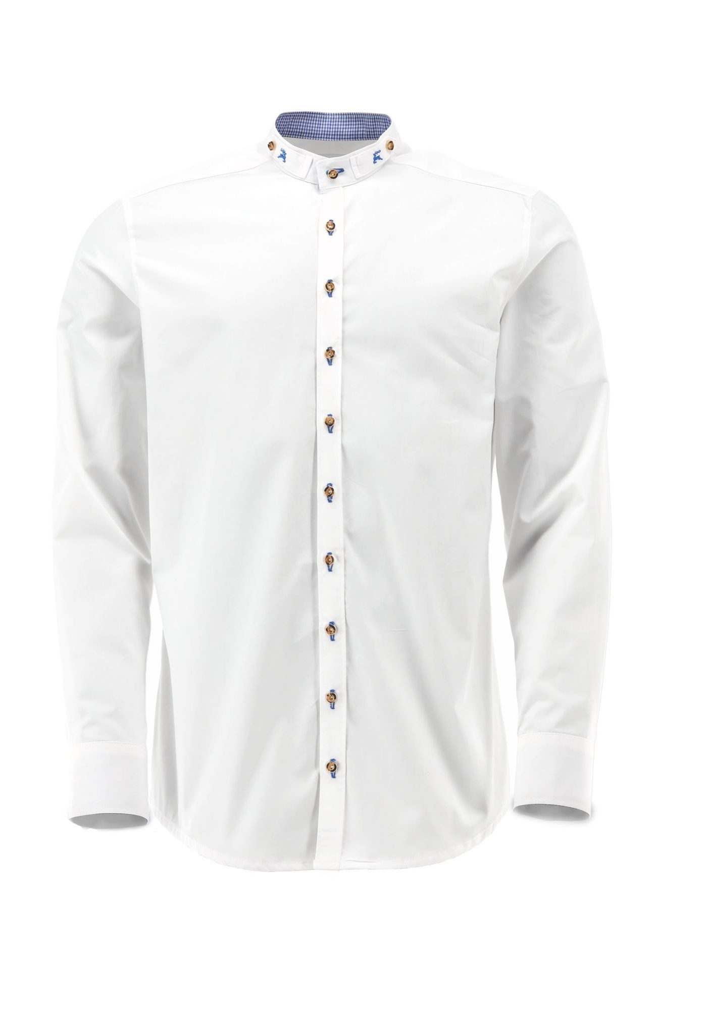 OS Trachten Trachtenhemd Omsaya Langarmhemd mit Stehkragen mit besticktem R günstig online kaufen