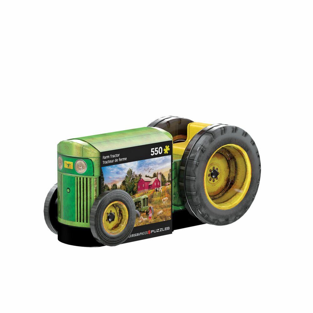 EUROGRAPHICS Puzzle Vintage Tractor in Blechdose, 550 Puzzleteile