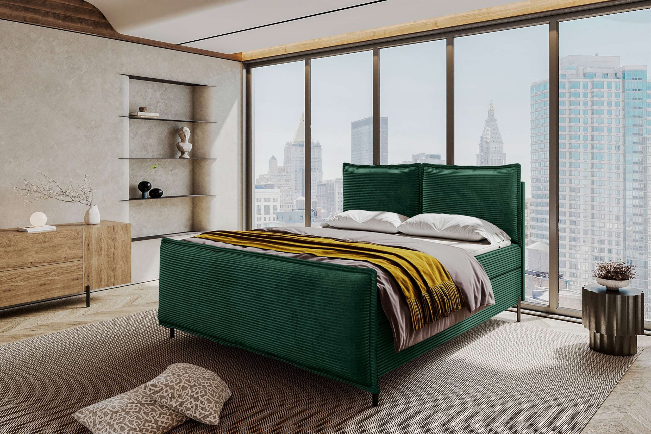 99rooms Boxspringbett Vero (Schlafzimmerbett, Bett), 140/160/180/200x200 cm günstig online kaufen