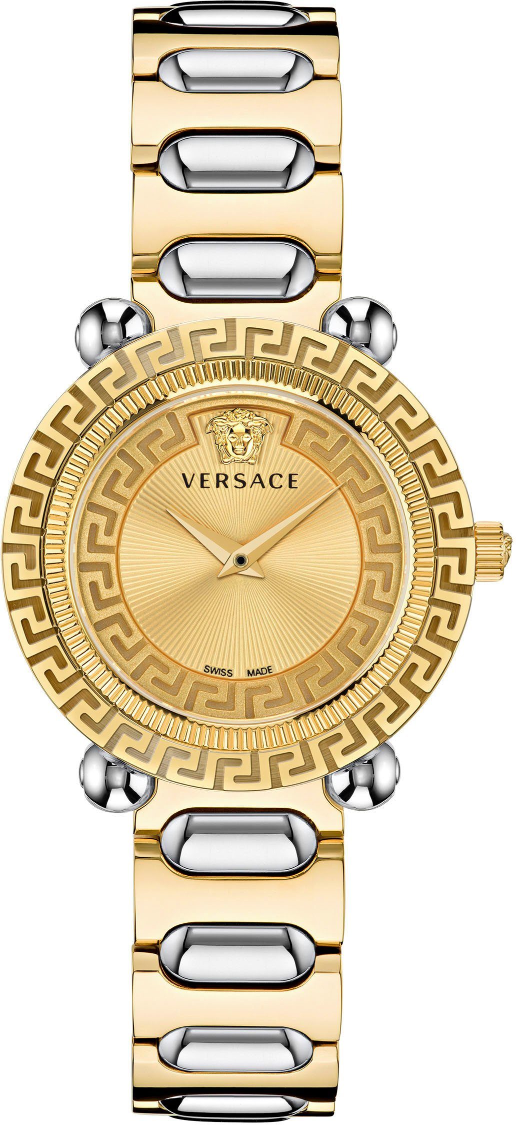 Versace Quarzuhr GRECA TWIST, VE6I00423, Armbanduhr, Damenuhr, Saphirglas, Swiss Made