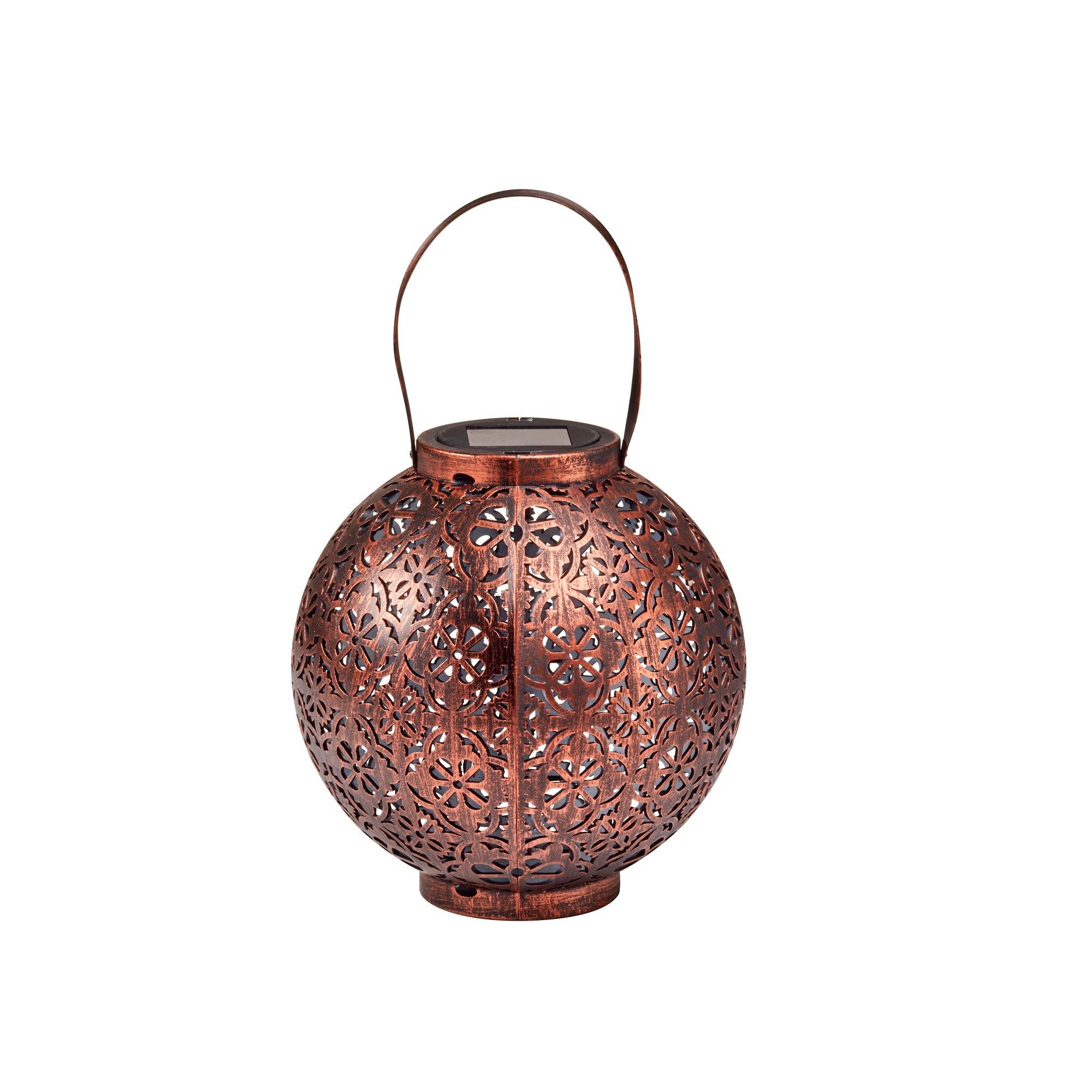 LED Solarleuchte Solarlaterne Boulette Silhouette 18 cm rund