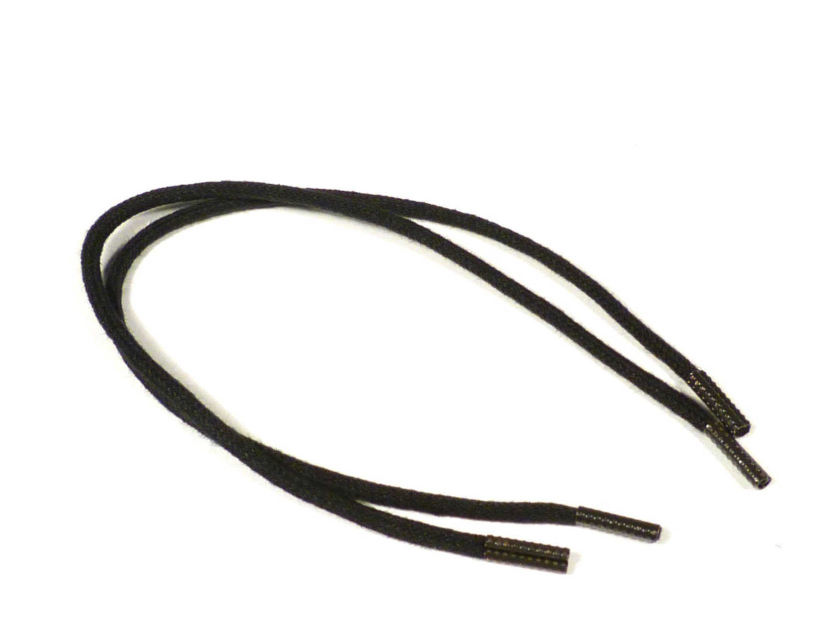Rema Schnürsenkel Rema Schnürsenkel Schwarz - rund - ca. 2,5 mm dünn für Sie nach Wunschlänge geschnitten und mit Metallenden versehen