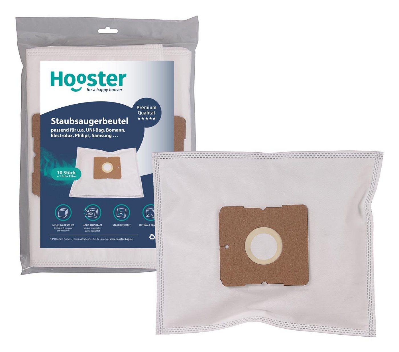 Thumbnail - Hooster Staubsaugerbeutel passend für Swirl Y 293 / Y293 / Y-293, 10 St., mehrlagiges Premium Vlies für hohes Saugvermög...