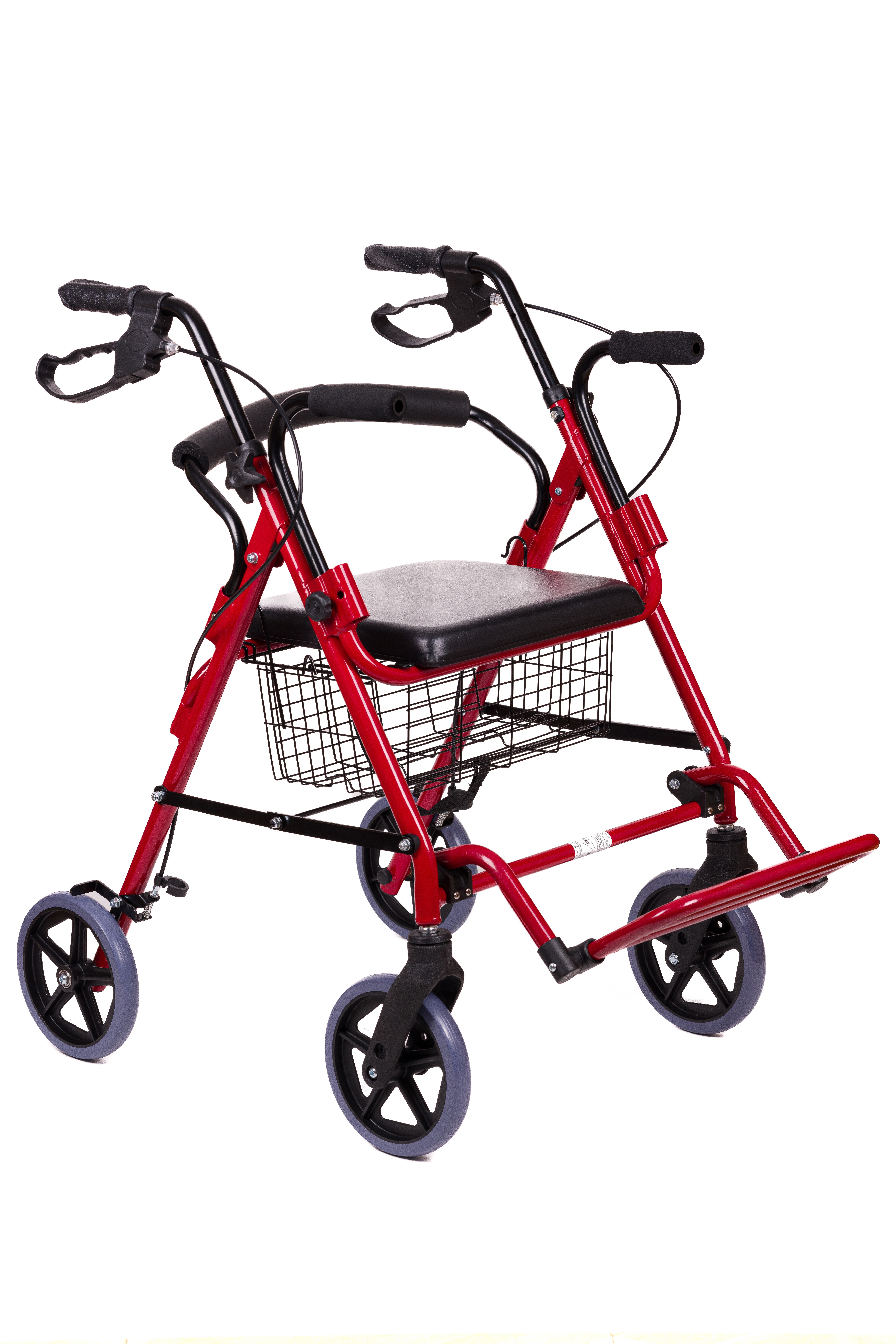 Antar Rollator Aluminium Zusammenklappbar Rollator mit Fußstütze und Korb