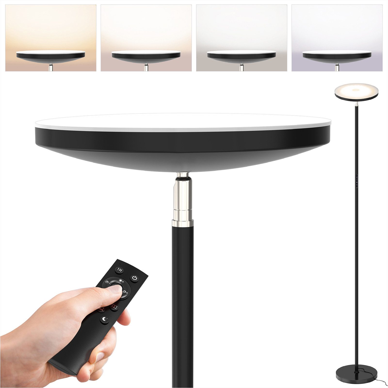 LED Stehlampe LED Stehleuchte Dimmbar Stehlampe 30W Leseleuchte mit Fernbedienung