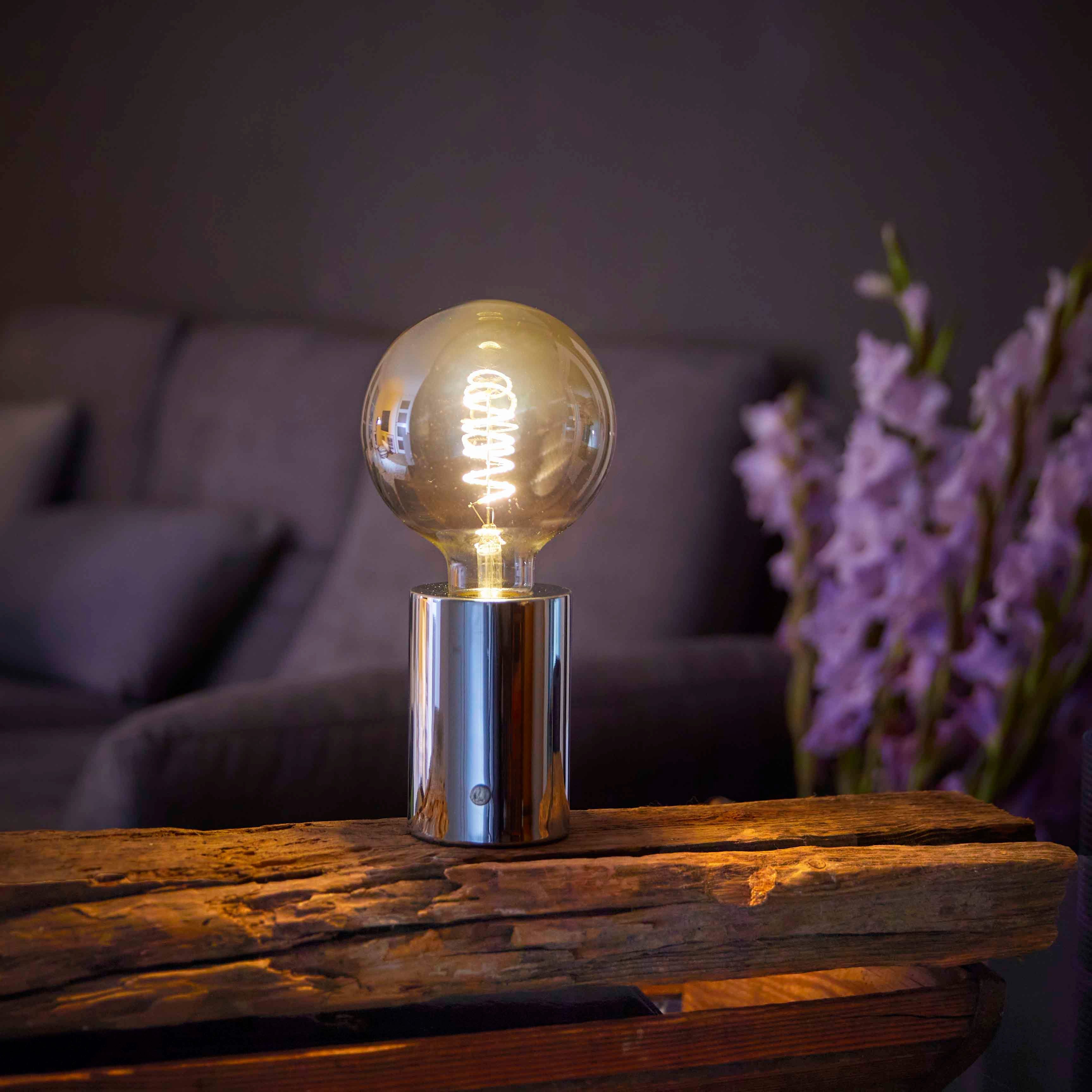 Northpoint Nachttischlampe LED Akku Tischlampe Tischleuchte Edison Glühbirne mit Glühdraht – Bild 5 von 5
